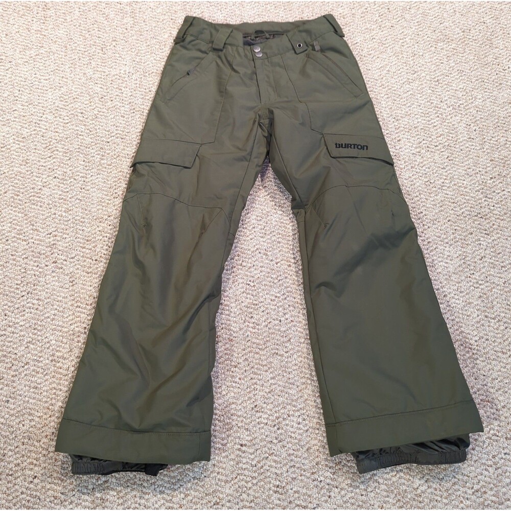 Burton The White Collection Dryride Snowboard Pants Womens XL Green Ski Winter